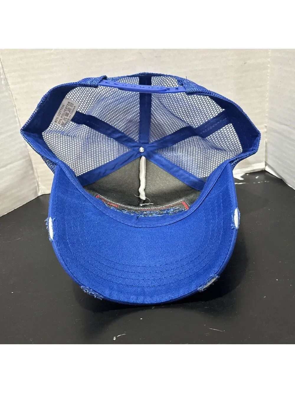 The Indian Skeleton Drink #7 Blue Mesh Snapback Baseball Cap